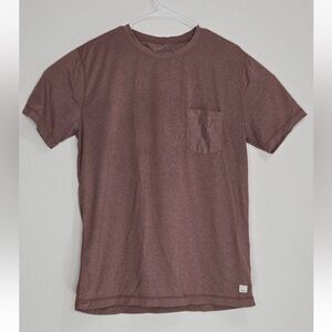 Vuori Tradewind Performance Tee Shirt Top Penny Heather Stretch Gym Size L Mens